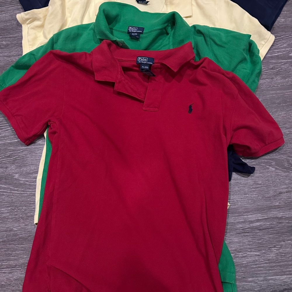 Polo by Ralph Lauren Kids' Red, Green, and Yellow Polo Shirts